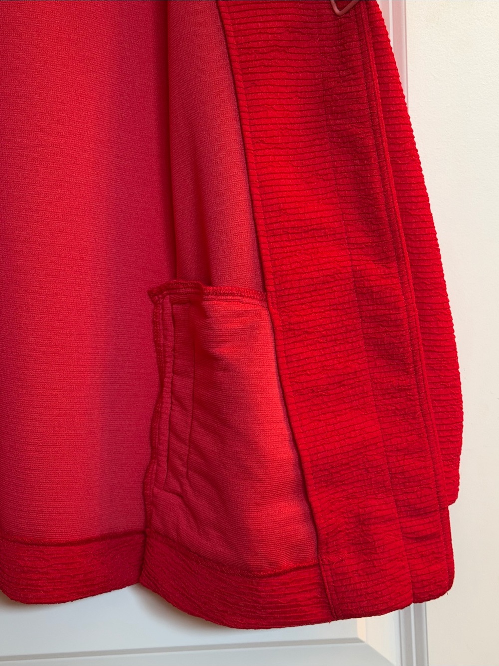 JM Collection Red Button-Front light weight jacket - Picture 6 of 7